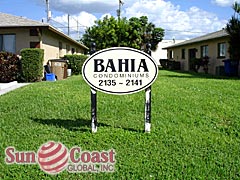 Bahia Condo Community Sign